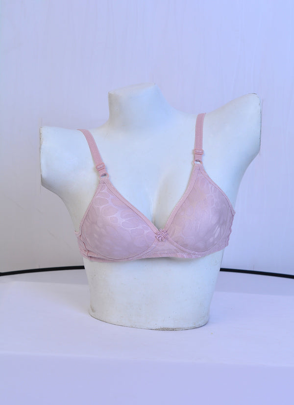 New Romance Double Layered Non Wired 3/4Th Coverage Lace Bra - Amber Glow