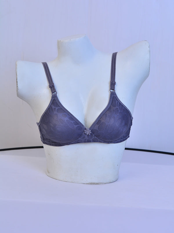 New Romance Double Layered Non Wired 3/4Th Coverage Lace Bra - Amber Glow