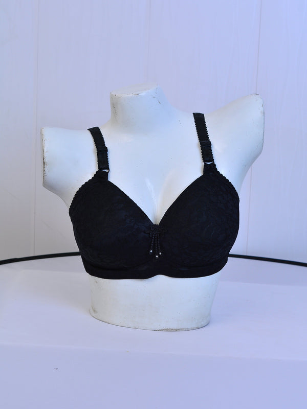 Push Up Sexy Seamless Light Padded T Shirt Bra (Black)